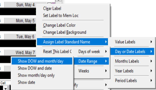 Memory Labels